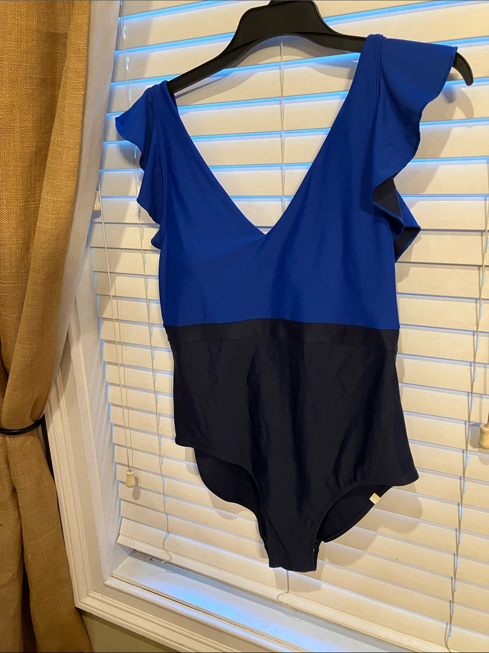 summersalt Royal Blue and Navy Ruffle Backflip Swimsuit